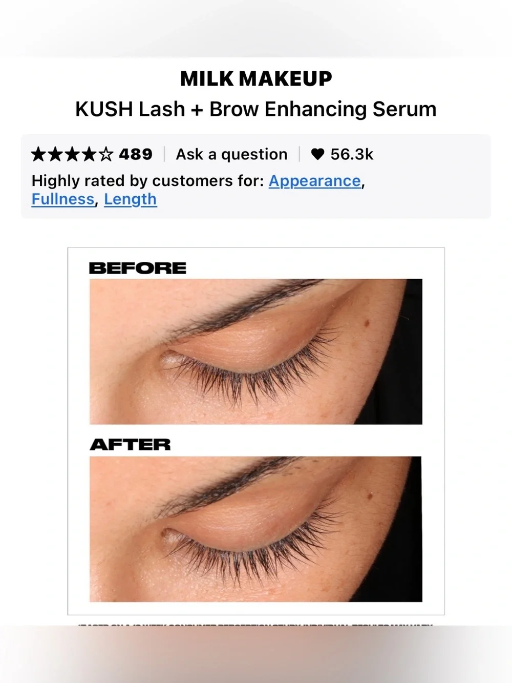 MILK MAKEUP Clear Lash & Brow Serum with Green Applicator